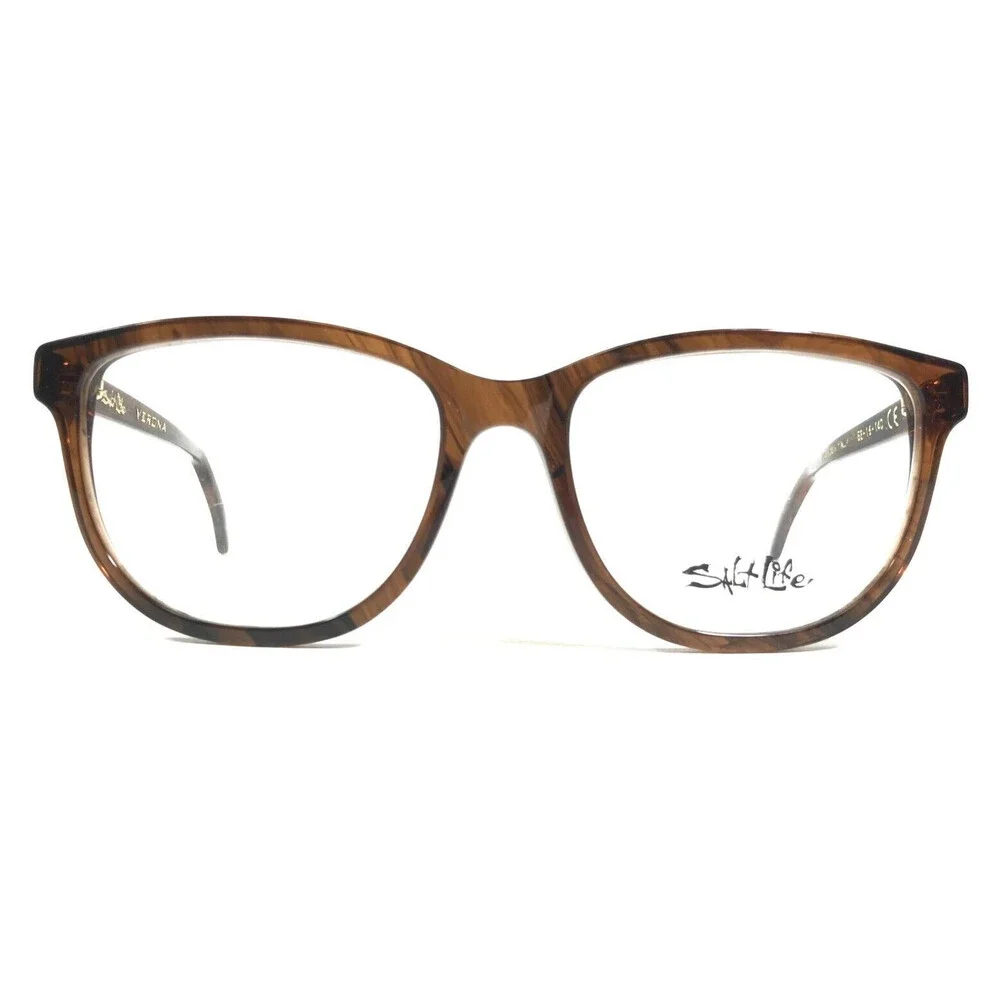 Salt Life Eyeglasses Frames VERONA J71 Brown Tortoise Square Full Rim 52-16-140